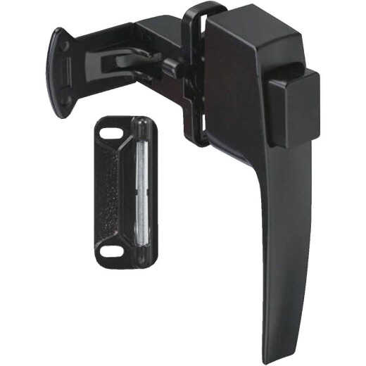 National Black Push Button Latch with 1-3/4 In. Hole Spacing